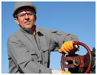 Worker Wearing Hard Hat